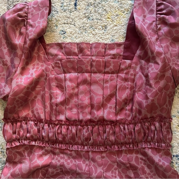 Marc Jacobs Size 4 Pink Floral 100% Silk Peplum Top Blouse Designer - Picture 3 of 11